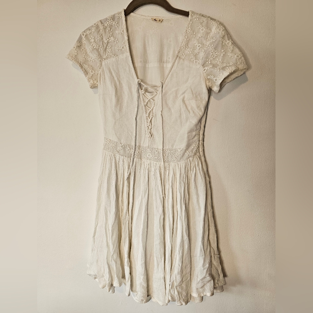 Hollister embroidered peasant dress